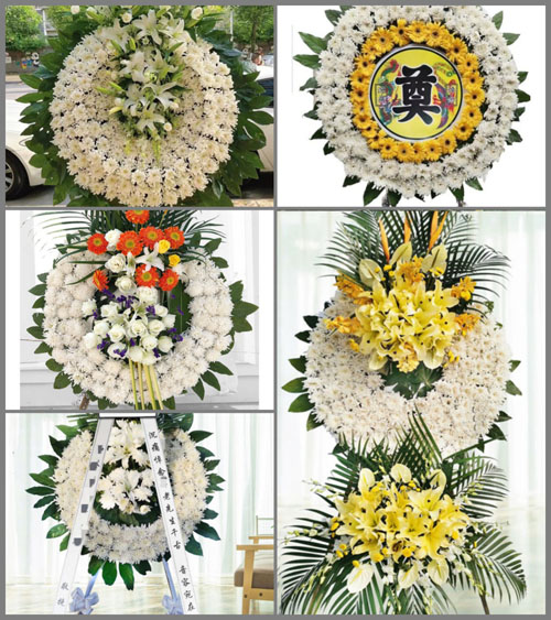 山东泰安岱岳区下港镇上里村花圈速递